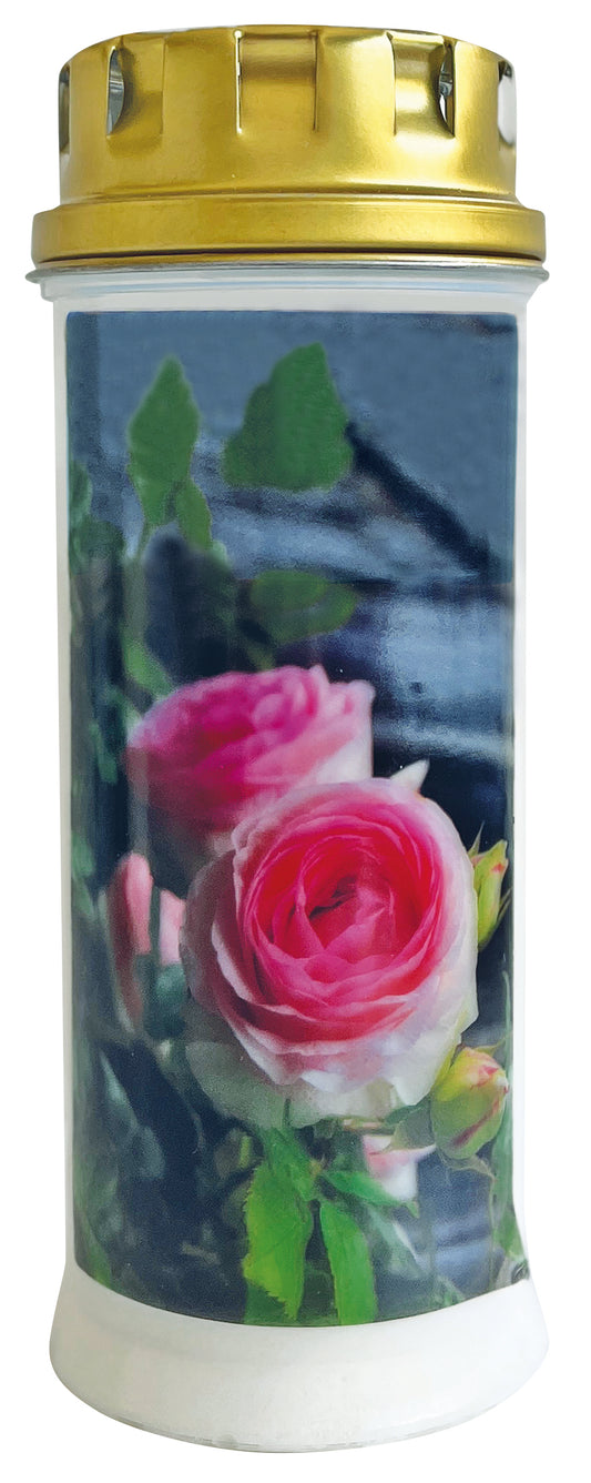 MOTIVKERZE GROSS ROSE